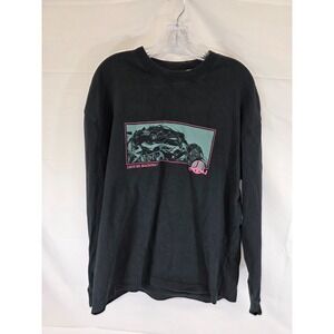 Deus Ex Machina Deus Records Long Sleeve Graphic T-Shirt Black Mens Medium